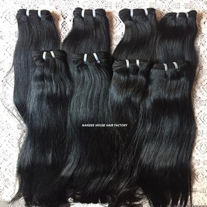 Cheveux indiens en gros, cheveux humains indiens naturels bruns ondulés avec fermeture en dentelle suisse et frontal - Product Image 5