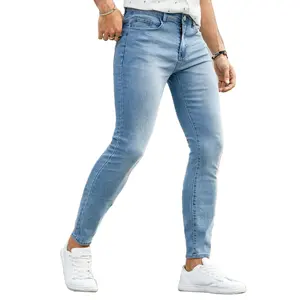 Mannen Solid Cropped Skinny Jeans Groothandel Rate Mannen Beste Kwaliteit Denim Broek Voor Mannen Dragen