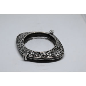 2025 artifical indian fashion handmade designer <b>silver</b> look alike western look openable <b>bangle</b> <b>for</b> girls and <b>women</b> - Product Image 2