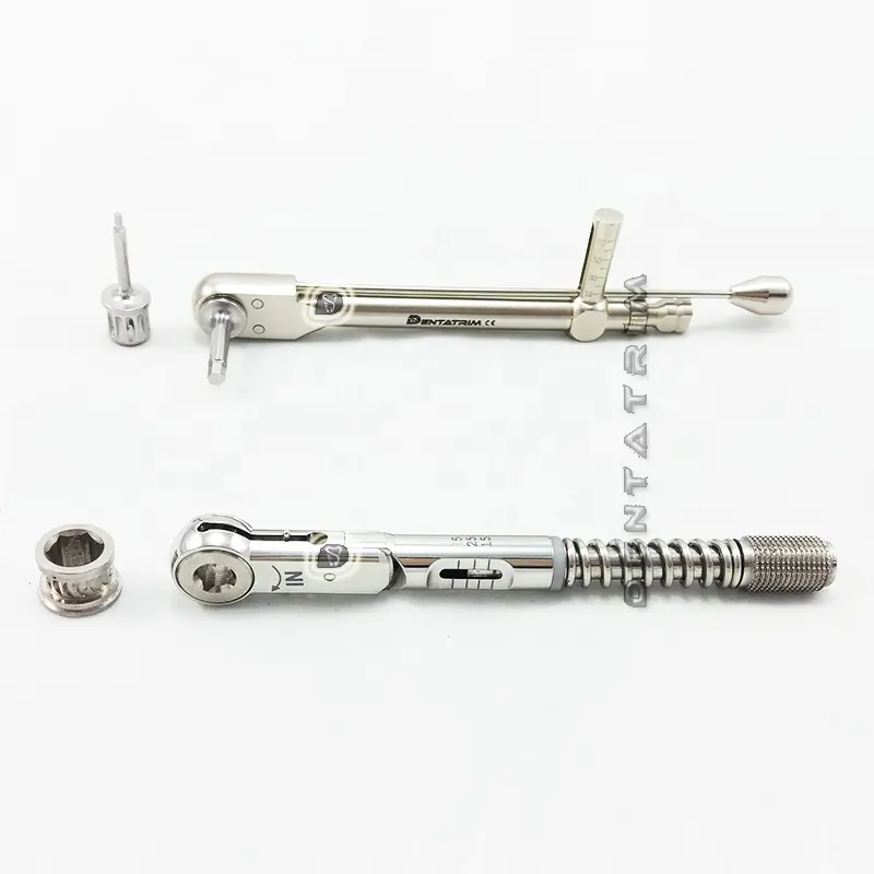 Dental Implant Torque Wrench 10-70 NCM & 10-50 NCM with Hex Drivers Universal Dental Implant Torque Wrench Set