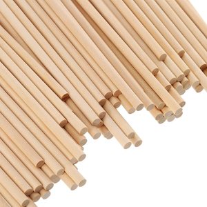 DIY Unfinished Birch Wood Stirring Craft Dowel Rod for Innovation Woodworking Model Building Games Kids Handmade Gifts Home