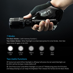 Wuben T103 sạc LED Đèn Pin <span class=keywords><strong>18650</strong></span> Hợp kim nhôm Torch 1280LM độ sáng cao IP68 đánh giá cho cắm trại ngoài trời sử dụng - Product Image 3