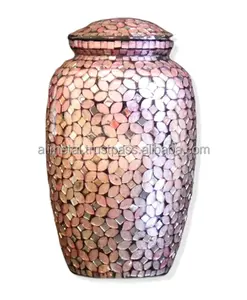 Mozaïek Glas Crematie Urn Hand Gemaakt Begrafenis Urn Voor Menselijk As Grote Volwassen Grootte Begrafenis Urn Hand Toegepast Individuele Tegels