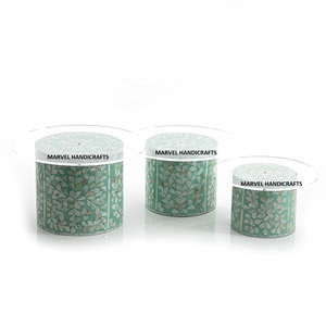 ถาดเสิร์ฟงานฝีมือทำจากเรซิ่นไข่มุกที่ไม่เหมือนใครถาดสำหรับตกแต่งเค้กแม่แห่งเดือนรอมฎอนถาดช็อคโกแลตมุกของขวัญที่วาง - Product Image 1