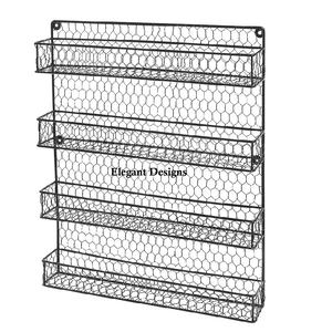 Handmade Classic Stylish <b>Wall</b> Mounted Kitchen <b>Storage</b> <b>Basket</b> Heavy Duty Latest Restaurant Hotel Restaurant Set Two <b>Wall</b> <b>Basket</b> - Product Image 6