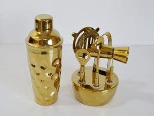 ชุดเครื่องมือบาร์เคลือบ PVD สีทองสเตนเลสสตีล,อุปกรณ์บาร์ขัดเงาพร้อมขาตั้งสีทองอุปกรณ์เสริมบาร์ขัดเงาโลหะ - Product Image 5