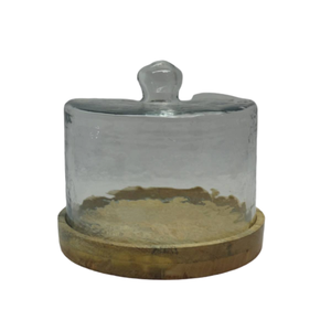 Wooden <b>Cake</b> Stand With <b>Glass</b> <b>Dome</b> for Your <b>Cake</b> and Pastry Servings Enhance Decor to Your Party Best Seller - Product Image 4