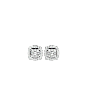 Pendientes de Diamantes Redondos de 0.60 TCW |   Pendientes de oro de 14 quilates con cierre de rosca, color GH, claridad I1 |   Regalo de Joyería Fina de Lujo para Mujer - Product Image 4