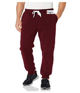 Pantalon de jogging pour hommes, Streetwear simple, décontracté, en polaire, 100% Polyester, fermeture élastique, lavage à la Machine - Product Image 1