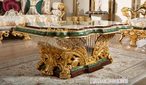 Meubles de salon sculptés lourds de style turc ensemble de canapés baroques de luxe 5 places meubles de salon élégants polonais doré - Product Image 2