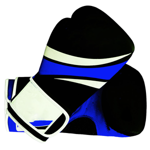 Guantes de boxeo profesionales de alta calidad, cuero de vaca, negro y blanco, nuevos - Product Image 5