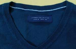 Excedentes de Ropa, Artículos de Marca, Suéteres Casuales de Algodón con Cuello en V para Hombre, para Oficina y Negocios, Lote de Stock de Bangladesh - Product Image 2