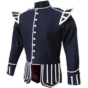 Double veste verte pour batteurs, Bagpipers et bande de marche pour hommes, prix de gros, avec des Options de mesure sur mesure - Product Image 3