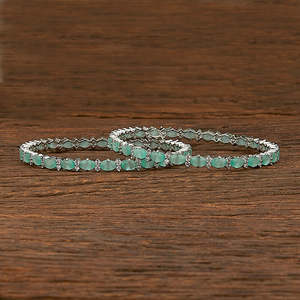 Pulseras clásicas chapadas en rodio, brazaletes de diseño personalizados hechos a mano, Cz, 412215 - Product Image 1