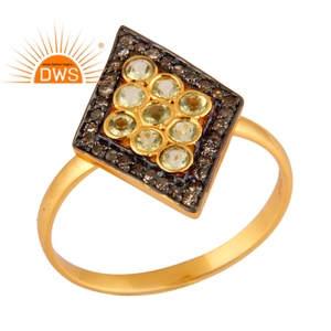 แหวนเพชรชุบทอง18K,แหวนหมั้นเพชรแหวนเพชรชุดเพชรและเพอริดอท - Product Image 1