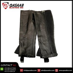 Demi-chaps d'équitation en cuir véritable pour hommes et femmes Style occidental confortable - Product Image 2