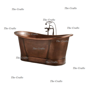 Bañera independiente de diseño maravilloso, bañera martillada de cobre hecha a mano para uso en el baño del hogar y el hotel - Product Image 2