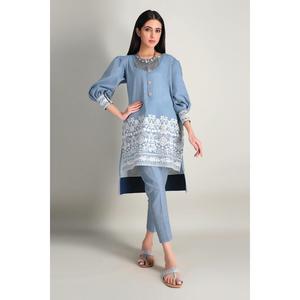 oliva drab dress lawn nice light colour shirt Pakistan and india suit winter and summer wear - Product Image 4