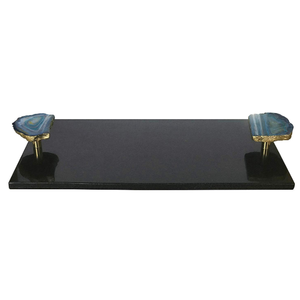 Vente de gros Plateau de service personnalisé en métal et marbre de haute qualité - Product Image 2