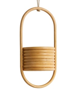 Macetas colgantes de ratán básicas hechas a mano, bonito diseño de maceta de pared Tropical para interiores para el hogar, guardería y jardín - Product Image 1