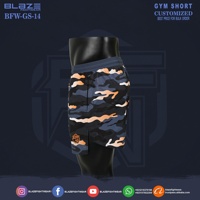 Shorts de sport pour hommes BLAZE FIGHT WEAR, pour la course à pied, l'entraînement en salle de sport, les arts martiaux, imprimés sur mesure, tissu micro-extensible, poches zippées