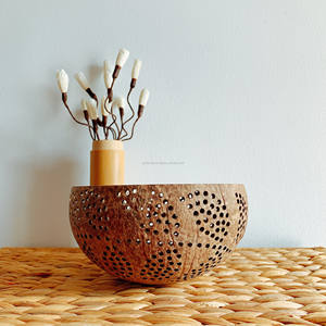 Bougeoir écologique naturel vide en coquille de noix de coco, support pour bougies, 1 pièce, nouveau design - Product Image 5