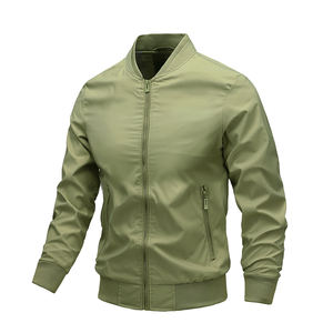 Chaqueta Bomber de cuero informal para hombre con logotipo personalizado de gran oferta estilo Formal con cremallera para deportes de béisbol de primavera y motocicletas - Product Image 2