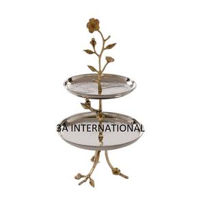 ชั้นวางผลไม้ตกแต่งโต๊ะ,แท่นวางเค้กสำหรับงานเลี้ยงวันเกิดดีไซน์ใหม่ล่าสุดหรูหรางานแต่งงานและงานเฉลิมฉลอง2ชั้น - Product Image 1