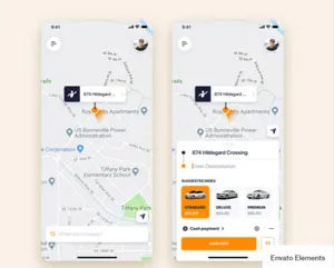 Aplicación de diseño para Taxi, aplicación para Taxi con premio de ganancia, Android