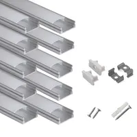 17*8 мм алюминиевый светодиодный профиль для световых полосок, алюминиевый светодиодный линейный канал