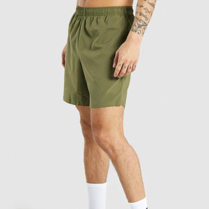Wholesale Cheap Factory Price New Arrival Double <b>Layers</b> Casual <b>Mid</b> Breathable 100% Cotton Men Training Shorts Drawstring Closure - Product Image 6