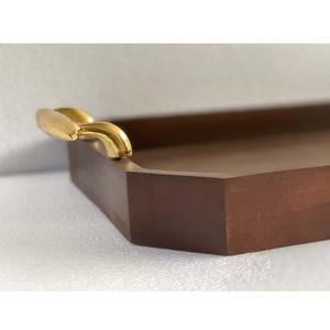 Plateau en bois avec poignées, émail coloré, design tendance naturel, hôtel, restaurant, supermarché, mariage, vente en gros, exportation - Product Image 2