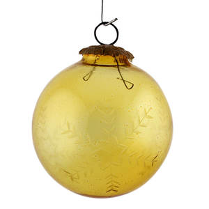 Adornos de árbol de Navidad para decoración del hogar, juego de 1 G-435, hecho a mano, amarillo - Product Image 1