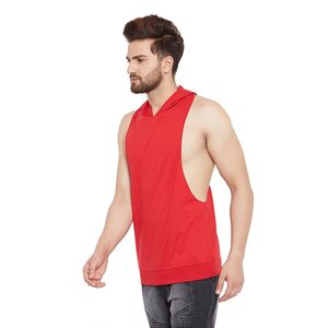 Top on Sale Mens Fashion Hooded tank Tops Sleeveless Hooded Shirts for Men with Custom Printing and High Quality <b>Material</b> - Product Image 4