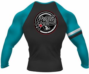 Vente en gros Chemise confortable de sport MMA à manches longues pour hommes, avec logo personnalisé, sublimation, fabriquée à partir de tissu spandex - Product Image 6