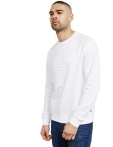 Jersey de manga larga con cuello redondo en relieve personalizado de alta calidad con logotipo teñido liso para invierno - Product Image 1