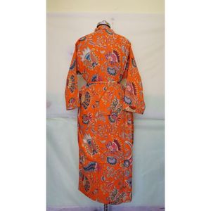 orange silk robe
