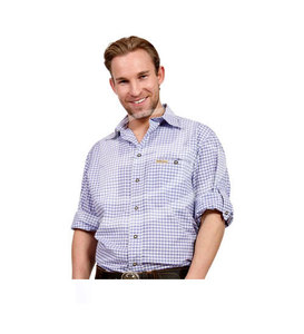 Camisa Tradicional Bávara para Hombre, Camisa a Cuadros de Algodón, Manga Larga, Camisa para Oktoberfest - Product Image 1