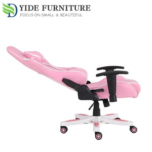 Sillas <span class=keywords><strong>Gamer</strong></span> Económicas para Juegos, <span class=keywords><strong>Silla</strong></span> de Computadora de Cuero <span class=keywords><strong>Rosa</strong></span> <span class=keywords><strong>y</strong></span> Blanco - Product Image 6