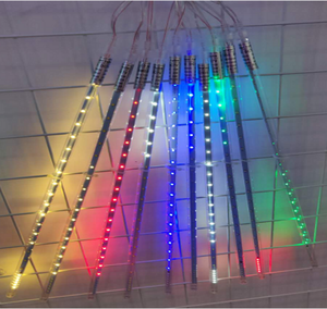 Đèn LED Mưa Sao Băng 2835 SMD, Ống Giáng Sinh Treo Cây, 10 Ống 80Cm/Bộ Có Trình Điều Khiển - Product Image 1