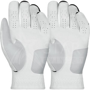 Custom Colors Custom logo Soft Breathable Indonesia White Cabretta Leather Golf Glove Men/women Left Hand Golf <b>Accessories</b> Glove - Product Image 3