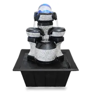 Feng shui spinning ball indoor tabletop water fountain