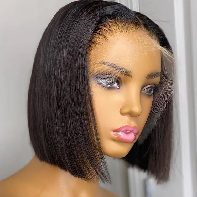 Affordable Cheap Brazilian Virgin Wigs 5X5 Lace Closure Human Hair Wig 8-16 Inch Short Bob Wigs