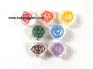 ชุดจักระคริสตัลรูปหัวใจสำหรับการทำสมาธิและการบำบัดด้วยพลังงาน - Product Image 2