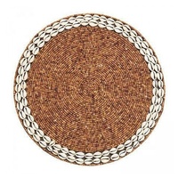 Vente chaude 14 "Sets de table perlés avec conception de fleur personnalisée pour la décoration de table dans la fête de Noël quantité minimale de commande bas 50 pièces rouge et vert