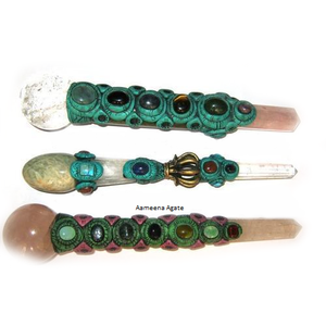 Bâton de guérison tibétain de qualité supérieure en gros, style nautique, fait main, 100 % naturel, AAMEENA AGATE - Product Image 1