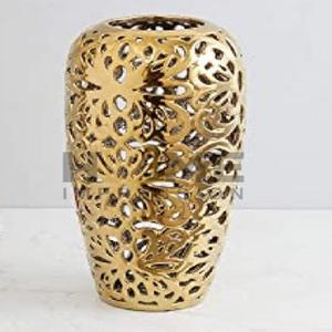 Design Decor Home Art Craft Modern Stylish Hammered <b>Vase</b> Luxury Antique <b>Tall</b> Metal <b>Vases</b> for Outdoor Events Weddings Handmade - Product Image 4
