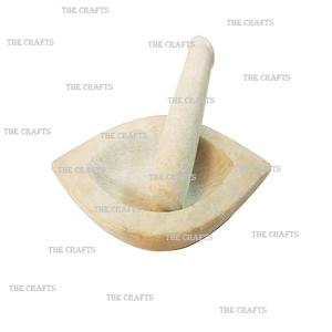 Juego de mortero y Maja de hierba pulida de mármol con mortero y Maja de utensilios de cocina de forma redonda de la mejor calidad a granel - Product Image 4