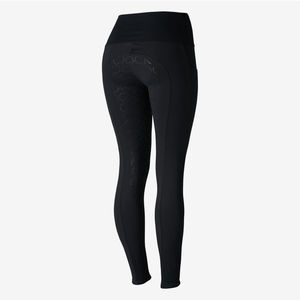 Venta al por mayor de mallas de montar a caballo pantalones de las mujeres pantalones ropa ecuestre 4 vías elástico silicona estampado medias con bolsillo - Product Image 4