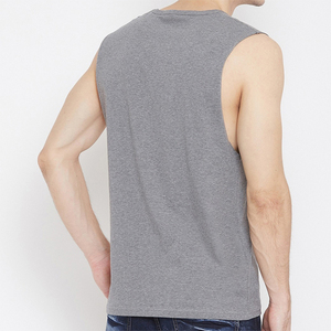 Men's Muscle Sleeveless T-Shirt Basic100%Cotton Summer <b>Tank</b> <b>Top</b> Shirts Print Custom Logo High Quality O neck Slim Fit Shirt - Product Image 2